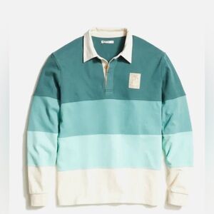 Marine Layer MARGE Size 100% Cotton Rugby Polo Shirt Corduroy Collar M/L